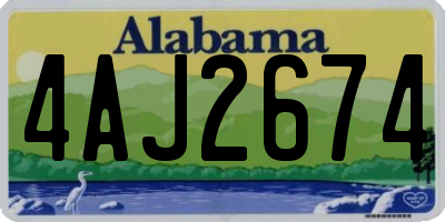 AL license plate 4AJ2674