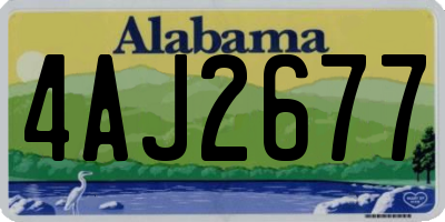 AL license plate 4AJ2677