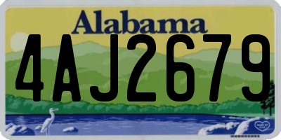AL license plate 4AJ2679