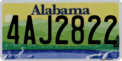 AL license plate 4AJ2822