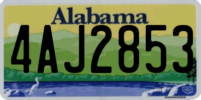 AL license plate 4AJ2853