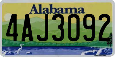 AL license plate 4AJ3092