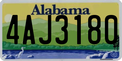 AL license plate 4AJ3180