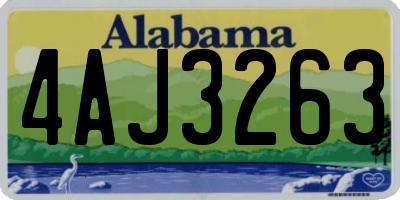 AL license plate 4AJ3263
