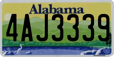AL license plate 4AJ3339