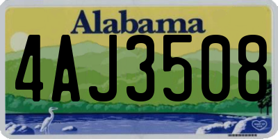AL license plate 4AJ3508
