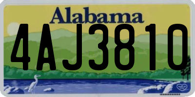 AL license plate 4AJ3810
