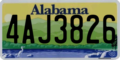 AL license plate 4AJ3826