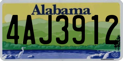 AL license plate 4AJ3912