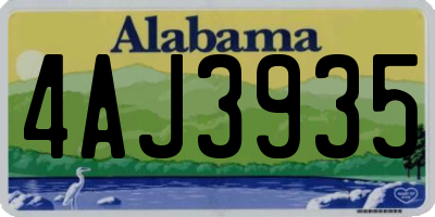 AL license plate 4AJ3935