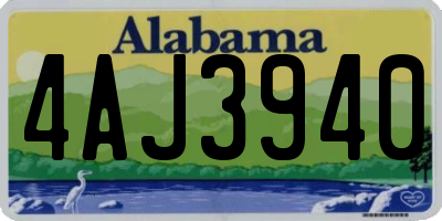 AL license plate 4AJ3940