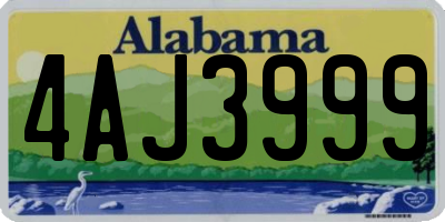 AL license plate 4AJ3999