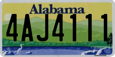 AL license plate 4AJ4111