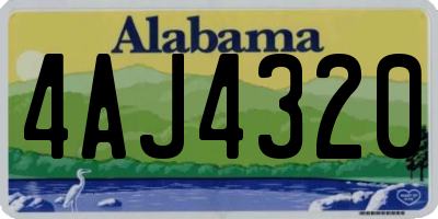 AL license plate 4AJ4320