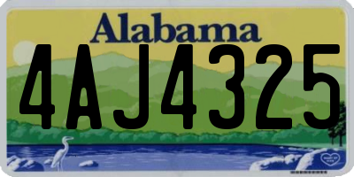 AL license plate 4AJ4325