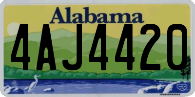 AL license plate 4AJ4420