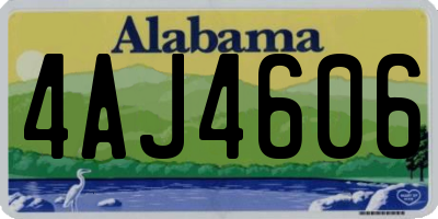 AL license plate 4AJ4606