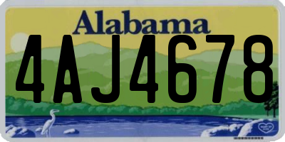 AL license plate 4AJ4678