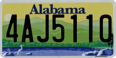 AL license plate 4AJ5110