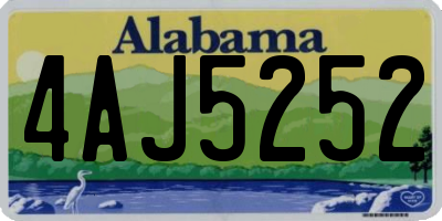 AL license plate 4AJ5252