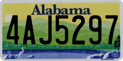 AL license plate 4AJ5297