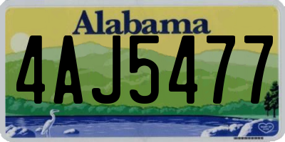 AL license plate 4AJ5477