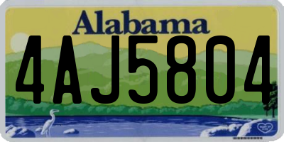 AL license plate 4AJ5804