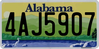 AL license plate 4AJ5907