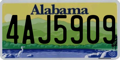 AL license plate 4AJ5909