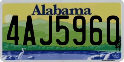 AL license plate 4AJ5960