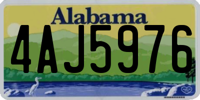 AL license plate 4AJ5976