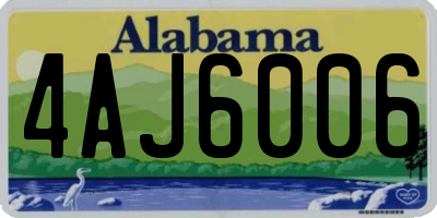 AL license plate 4AJ6006