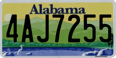 AL license plate 4AJ7255
