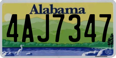 AL license plate 4AJ7347
