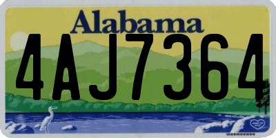 AL license plate 4AJ7364