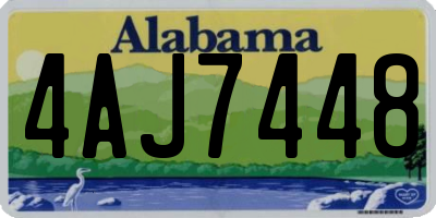 AL license plate 4AJ7448
