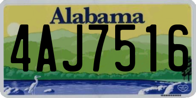 AL license plate 4AJ7516