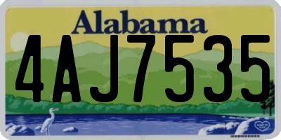 AL license plate 4AJ7535