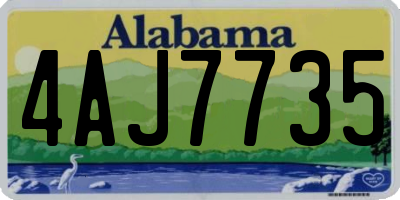 AL license plate 4AJ7735