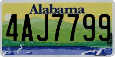 AL license plate 4AJ7799