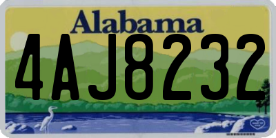 AL license plate 4AJ8232