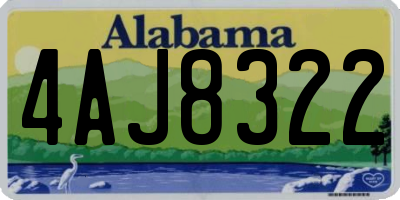 AL license plate 4AJ8322