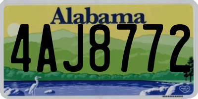AL license plate 4AJ8772