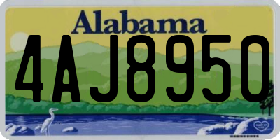 AL license plate 4AJ8950