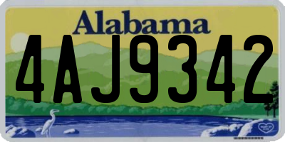 AL license plate 4AJ9342