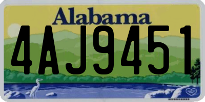 AL license plate 4AJ9451