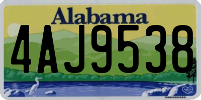 AL license plate 4AJ9538