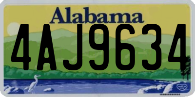 AL license plate 4AJ9634