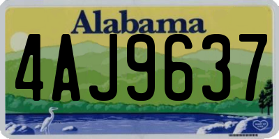 AL license plate 4AJ9637