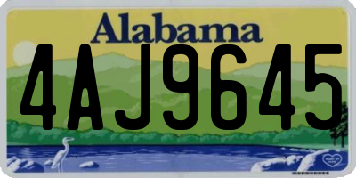AL license plate 4AJ9645